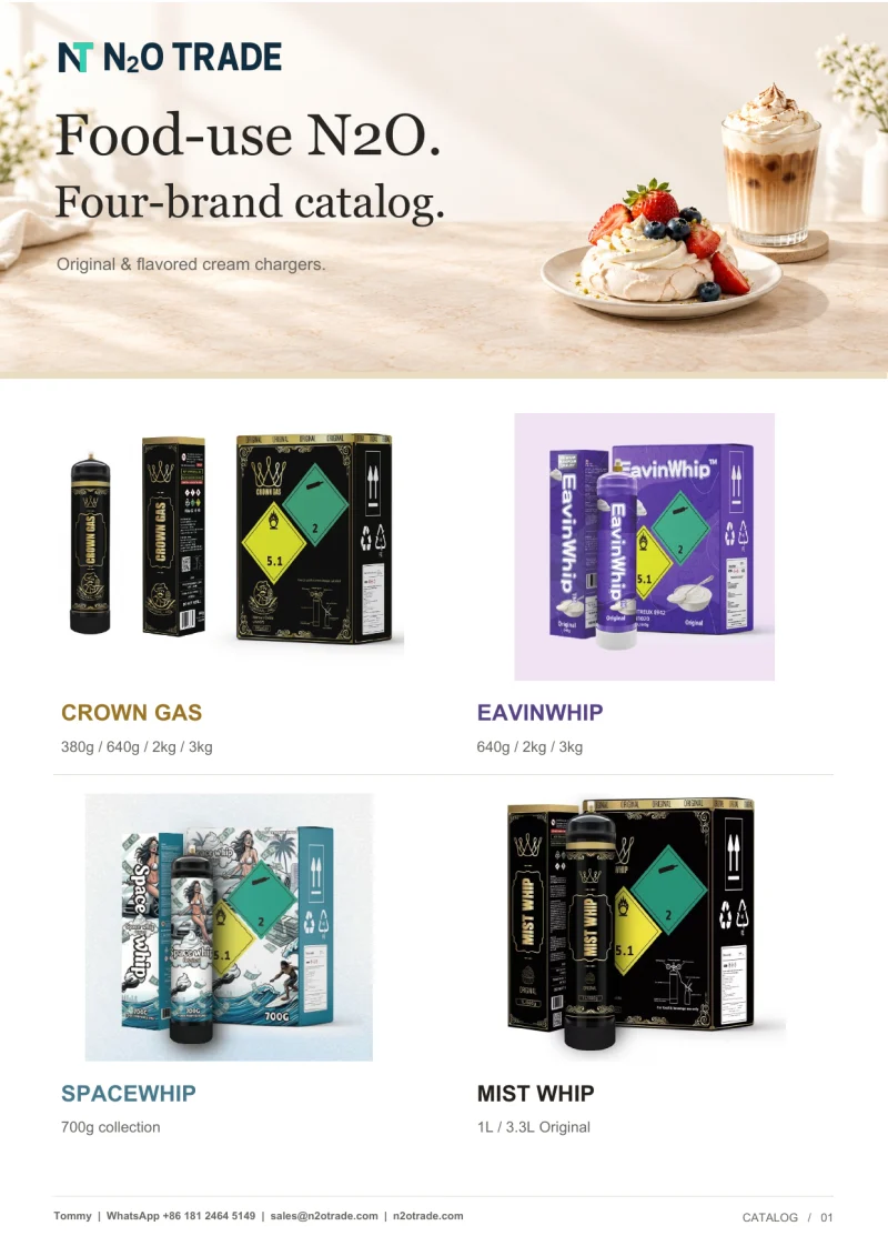 N2O Trade four-brand product catalog cover